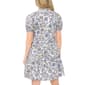 Petite MSK Short Puff Sleeve Floral Poplin Babydoll A-Line Dress - image 2