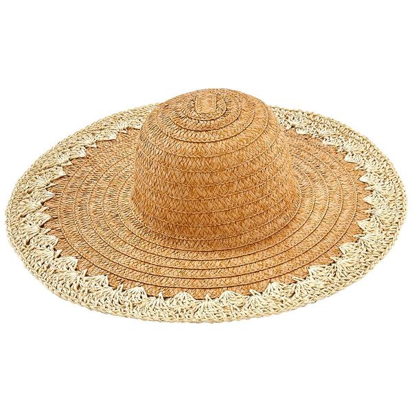 Womens Steve Madden Crochet Edge Floppy Hat - image 