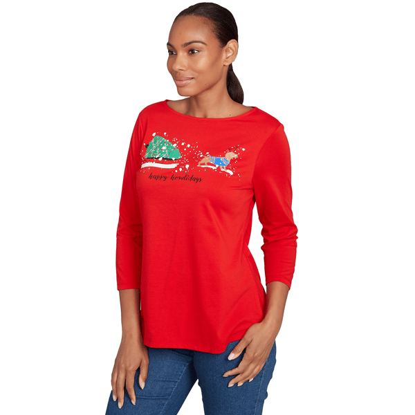 Petite Ruby Rd. Must Haves II Happy Howlidays Tee