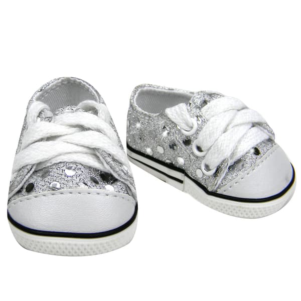 Sophia's® Sequin Lace Up Tennis Sneakers
