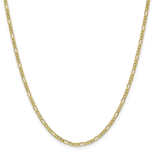 Gold Classics&#40;tm&#41; 10kt. 2.5mm 20in. Semi-Solid Figaro Chain - image 