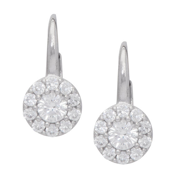 Gianni Argento Silver Lab White Sapphire Drop Earrings - image 