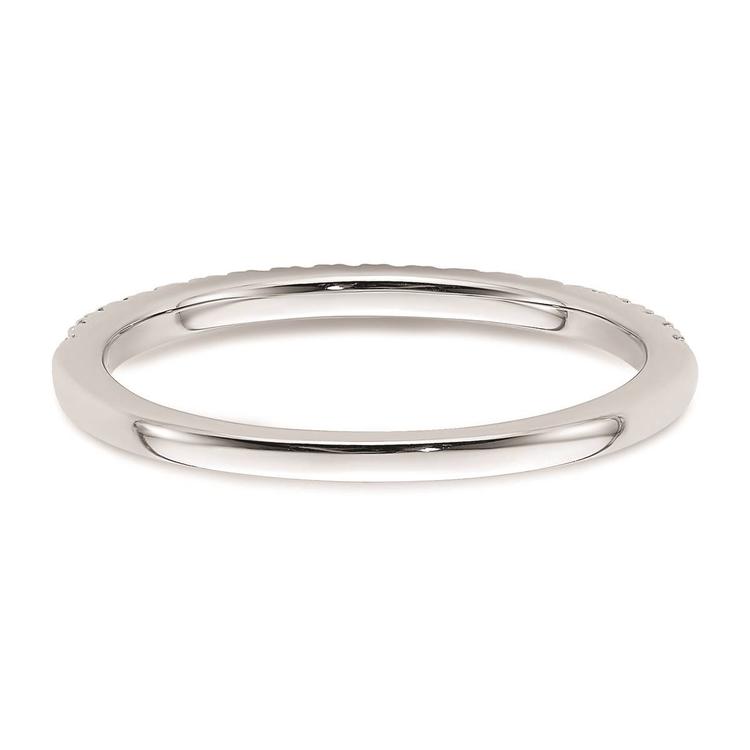 Pure Fire 14kt. White Gold Lab Grown Diamond Wedding Band