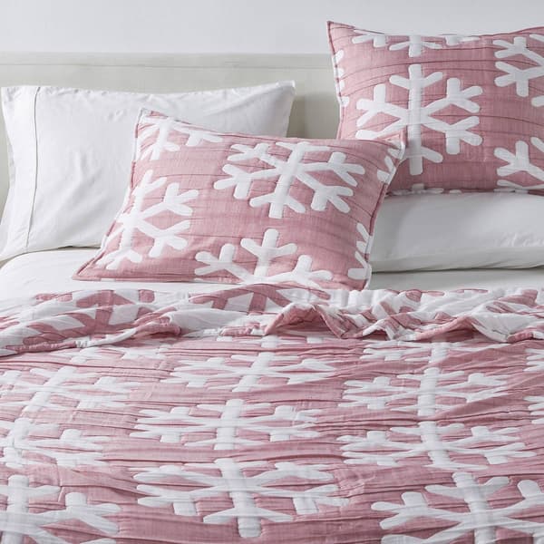 FreshFolds Nino 3pc. Patchwork Stitched Snowflake Quilt Set