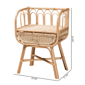 Baxton Studio Panchali Modern Bohemian Rattan Nightstand - image 10