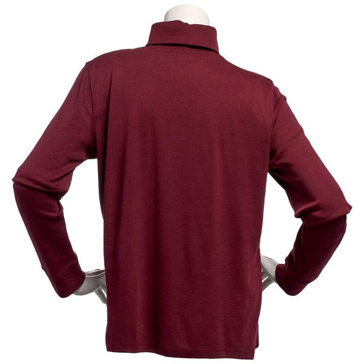 Womens Hasting & Smith Long Sleeve Solid Turtleneck Tee