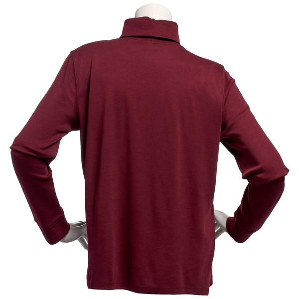Womens Hasting & Smith Long Sleeve Solid Turtleneck Tee