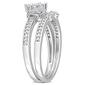 Diamond Classics&#8482; 1/2ctw. Princess Diamond Silver Bridal Ring Set - image 2