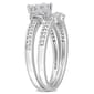 Diamond Classics™ 1/2ctw. Princess Diamond Silver Bridal Ring Set - image 2