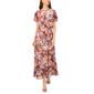 Womens MSK Short Sleeve Print Keyhole Neck Chiffon Maxi - image 1