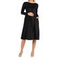 Plus Size 24/7 Comfort Apparel Fit & Flare Maternity Midi Dress - image 1