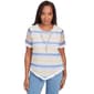 Womens Alfred Dunner Flower Power Biadere Fringe Blouse - image 2