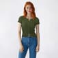 Juniors No Comment Short Sleeve Ribbed Sweater - image 3