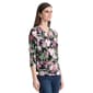 Womens Jones New York 3/4 Sleeve Keyhole Neck Floral Blouse - image 3