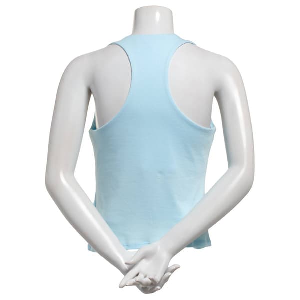 Juniors Madden Girl Ribbed Beaded Racer Tank Top - Blue