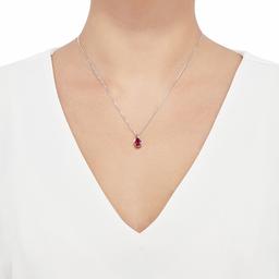 Gemstone Classics™ Created Ruby 10kt & Sterling Silver Pendant
