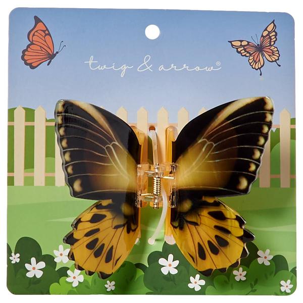 Womens Lulu Yellow Butterfly Claw Clip - image 