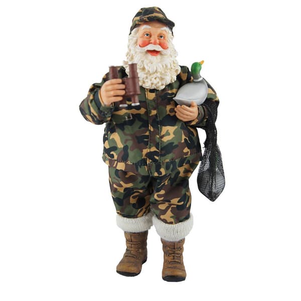 Santa's Workshop 10in. Duck Hunter Santa - image 