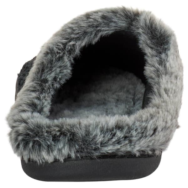 Womens Ella & Joy Chenille Tipped Fur Clog Slippers