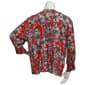 Plus Size NY Collection 3/4 Sleeve Ruffle Neck Crepon Blouse - image 2