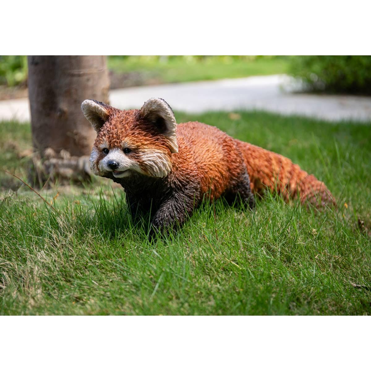 Open Video Modal for Hi-Line Gift Red Panda Cub Walking Garden Statue