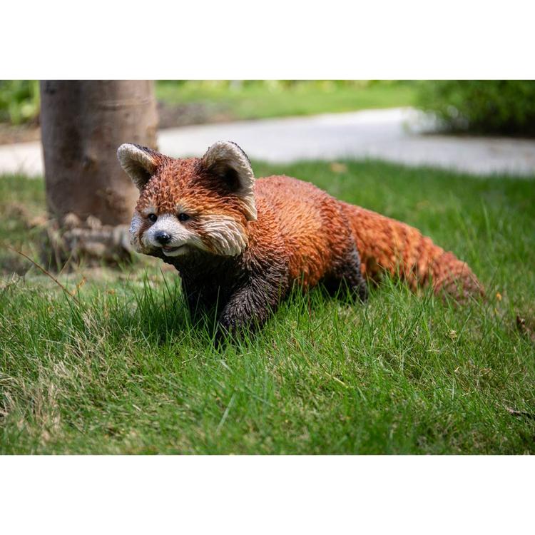 Hi-Line Gift Red Panda Cub Walking Garden Statue
