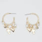 Ashley Icon Charm Dangle Drop Hoop Earrings - image 1