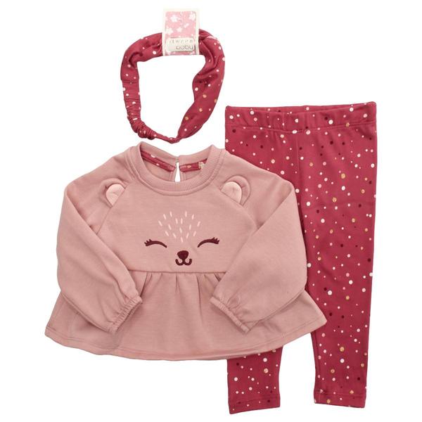 Baby Girl (12-24M) BTween(R) Peplum Top & Dot Leggings w/ Headband - image 