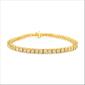 Haus of Brilliance Gold over Sterling Silver Tennis Bracelet - image 1
