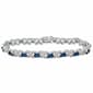 Gianni Argento Fine Silver Plated Lab Grown Sapphire XO Bracelet - image 1