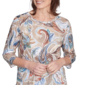 Womens Alfred Dunner Summer Solstice Twisted Paisley Tee - image 5