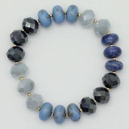Ashley Cooper(tm) Tonal Blue Stretch Bracelet