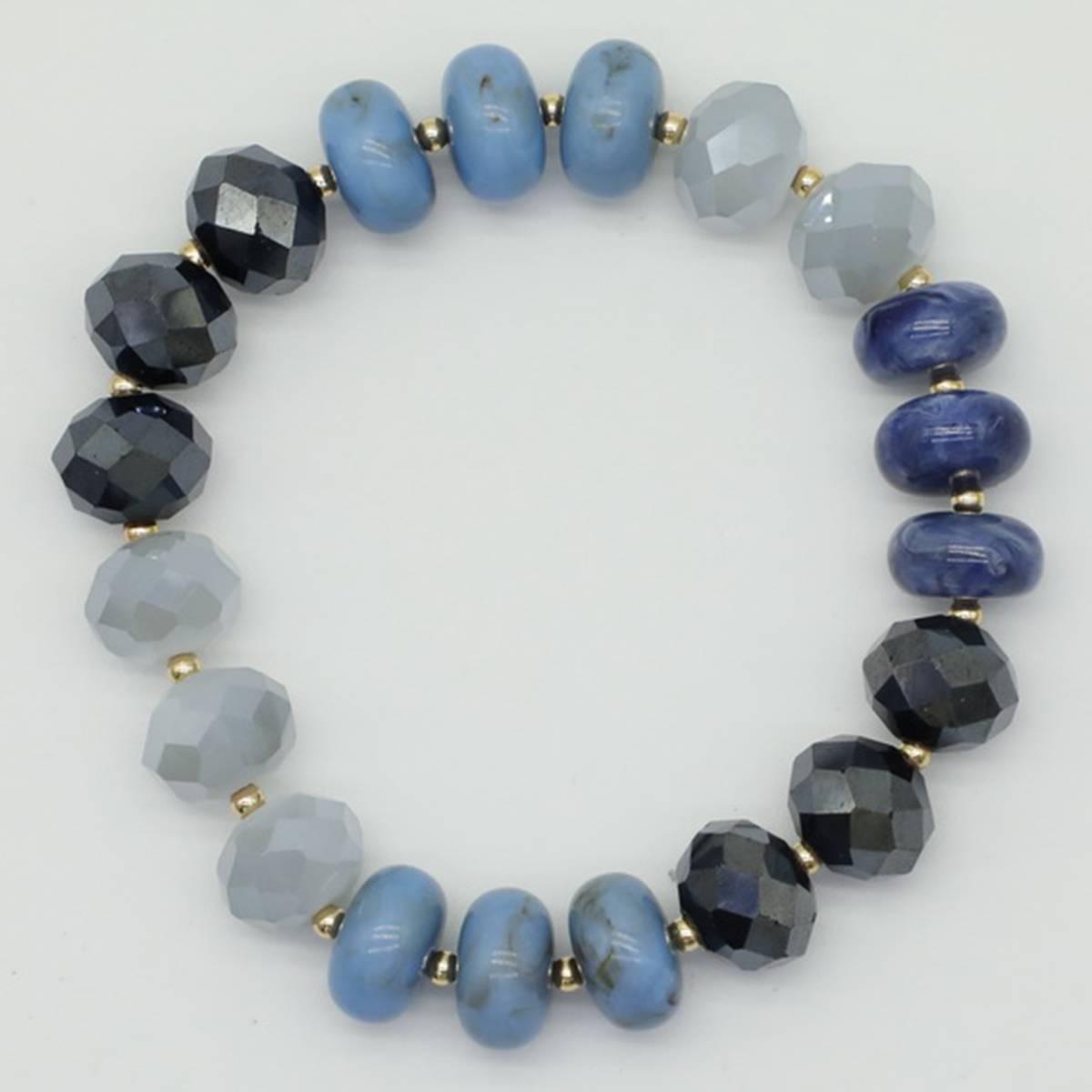 Ashley Cooper(tm) Tonal Blue Stretch Bracelet