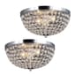 Lalia Home 2pk. Crystal Glam 2 Light Ceiling Flush Mount - image 1