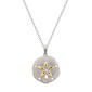 Accents by Gianni Argento Diamond Gold Plated Sand Dollar Pendant - image 1
