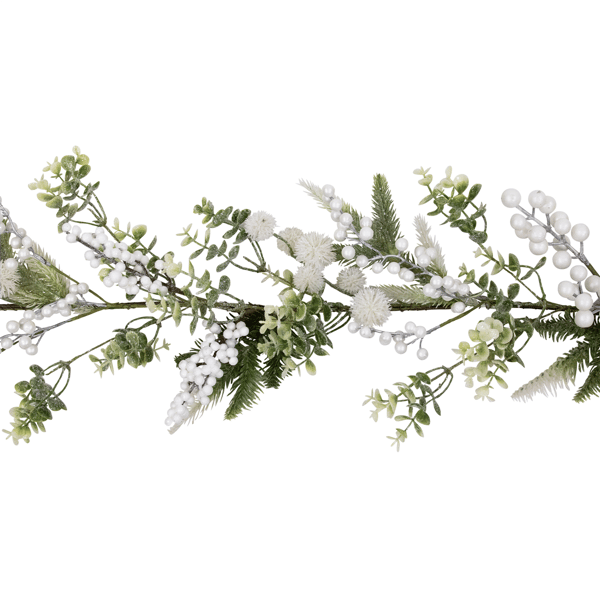 Northlight 5ft. Glittered Berries & Eucalyptus Christmas Garland