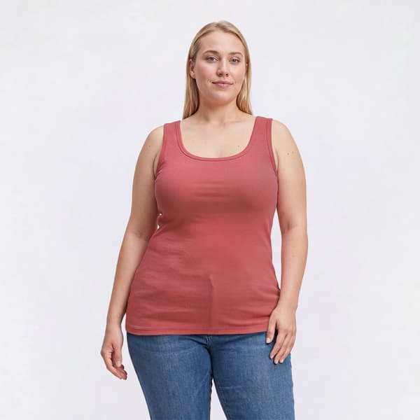 Plus Size Architect® 2x2 Ribbed Tank Top