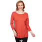 Womens Ruby Rd. Teal Appeal Boat Neck Embellished Tunic Sweater - image 4