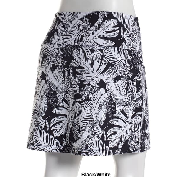 Womens Teez Her Classic Leaf Skort - Black/White