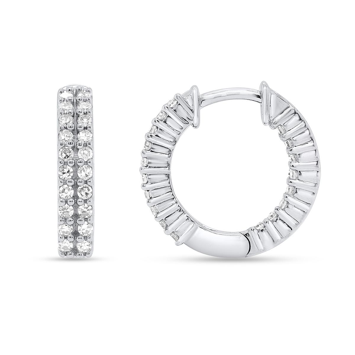 Nova Star® Lab Grown Diamond Inside Out Hoop Earrings