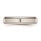 Mens Gentlemen's Classics&#8482; Steel Ridged Edge Wedding Band - image 3
