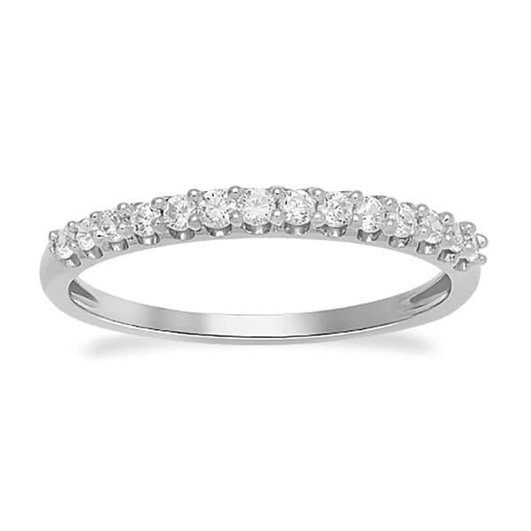 Diamond Classics(tm) Sterling Silver 1/4ctw. Lab Diamond Band - image 
