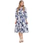 Womens Mlle Gabrielle 3/4 Sleeve Floral Tier Shirtdress - image 1