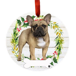 E&S Pets French Bulldog Full Body Wreath Ornament
