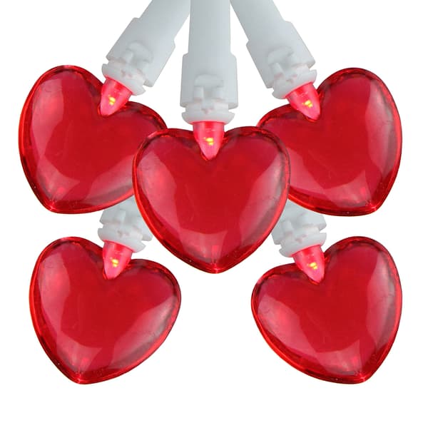 Northlight Seasonal Red LED Mini Heart Lights - image 