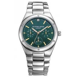 Mens Geoffrey Beene Genuine Diamond Green Dial Watch - GBA0053SL