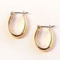 Napier Gold Tone Wide Band Hoop Earrings - image 1