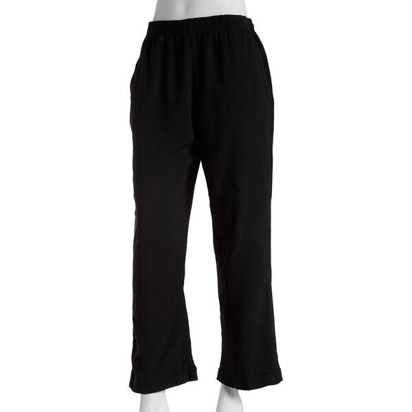 Petite Jeno Neuman Pull On Crinkle Knit Casual Pants - image 