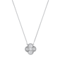 Saffron Moissanite Diamond Clover Medallion Pendant Necklace - image 1