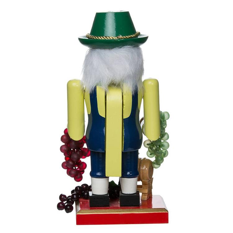 Kurt Adler 10.25in. Wooden Winemaker Nutcracker